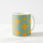 Mid Century Modern Turquoise Diamond Kaffeetasse (VorderseiteRechts)