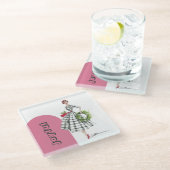 Mid Century Modern Vintage Lady Glasuntersetzer (Schrägansicht)