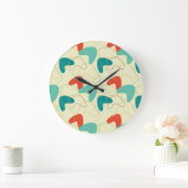Mid-Century Modern Wall Clock, Retro Pattern Große Wanduhr (Zuhause)