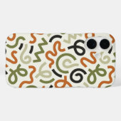 Mid-Century Modern Wavy Abstract Phone Case (Rückseite (Horizontal))