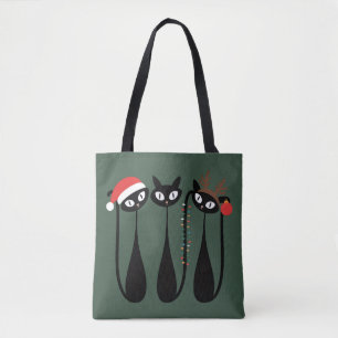 Mid Century Modern Weihnachtskatzen Retro Klassike Tasche