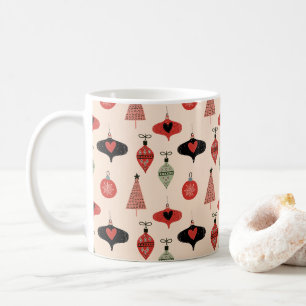 Mid Century Modern Weihnachtsmuster Kaffeetasse