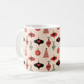 Mid Century Modern Weihnachtsmuster  Kaffeetasse (Vorderseite Links)
