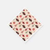 Mid Century Modern Weihnachtsmuster Serviette (Ecke)