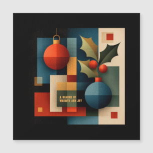 Mid-Century Modern Weihnachtsornament Magnetkarte
