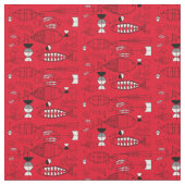 Mid-Century Modern Whimsical Fish Stoff (Nahaufnahme)