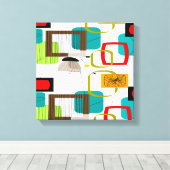 Mid Century Modern Wrapped Canvas Abstract #16 Leinwanddruck (Insitu (Holzboden))