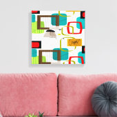 Mid Century Modern Wrapped Canvas Abstract #16 Leinwanddruck (Insitu (Wohnzimmer))