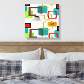 Mid Century Modern Wrapped Canvas Abstract #16 Leinwanddruck (Insitu (Schlafzimmer))