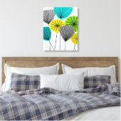 Mid Century Modern Wrapped Canvas Seed Pods 2 Leinwanddruck (Insitu (Schlafzimmer))