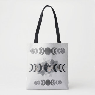 Mid-Century Moon Phases Totem Poster | Bauhaus Geo Tasche