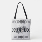 Mid-Century Moon Phases Totem Poster | Bauhaus Geo Tasche (Rückseite)