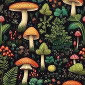 Mid-Century Mushroom Blanket Earthy Cottage Vibe Fleecedecke