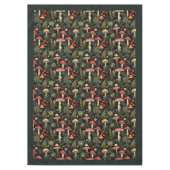 Mid-Century Mushroom Tablecloth Rustic Elegance Tischdecke (Vorderseite)