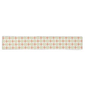 Mid-Century Pastel Pink Retro Floral Pattern Großer Tischläufer (Horizontal)