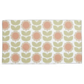  Mid-Century Pastel Pink Retro Floral Pattern Kissenbezug (Vorderseite-Rechts)