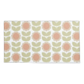  Mid-Century Pastel Pink Retro Floral Pattern Kissenbezug (Rückseite-Links)