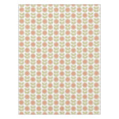  Mid-Century Pastel Pink Retro Floral Pattern Tischdecke (Vorderseite)