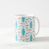 Mid Century Pink Catamaran Kaffeetasse (VorderseiteRechts)