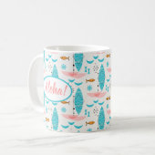 Mid Century Pink Catamaran Kaffeetasse (Vorderseite Links)