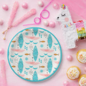 Mid Century Pink Catamaran Pappteller (Party)