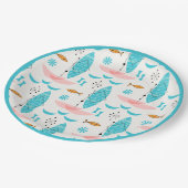 Mid Century Pink Catamaran Pappteller (Schrägansicht)