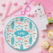 Mid Century Pink Catamaran Pappteller (Party)