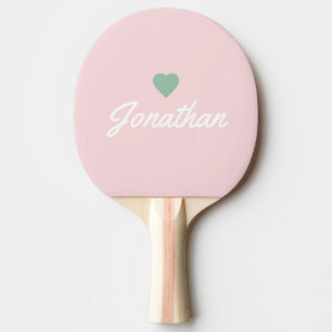 Mid-Century Pink Whisper Vintage GRHeart Signatur Tischtennis Schläger