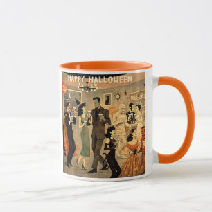 Mid Century Retro 40er Halloween Martini-Party Tasse
