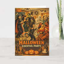 Mid Century Retro 50er Halloween Martini-Party