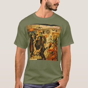 Mid Century Retro 50er Halloween Martini-Party T-Shirt