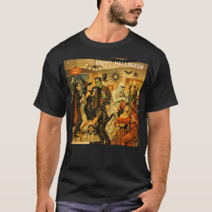 Mid Century Retro 50er Halloween Martini-Party T-Shirt