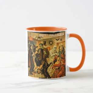 Mid Century Retro 50er Halloween Martini-Party Tasse