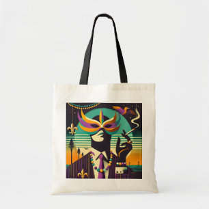 Mid Century Retro 60er Mardi Gras Der rauchende Ma Tragetasche