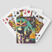 Mid Century Retro 60s Mardi Gras The Smoking Man Spielkarten (Rückseite)