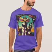 Mid Century Retro 60s Mardi Gras The Smoking Man T-Shirt (Vorderseite)