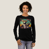 Mid Century Retro 60s Mardi Gras The Smoking Man Tri-Blend Shirt (Volle Vorderseite)