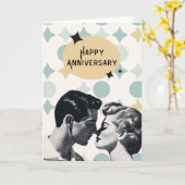 Mid-Century Retro Anniversary Greeting Card Karte (Gelbe Blume)