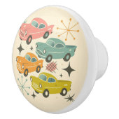 Mid-Century Retro Cars Atomic Starburst Keramikknauf (Rechts)