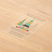 Mid-Century Retro Christmas Trees Acryleinladungen (Ablage )