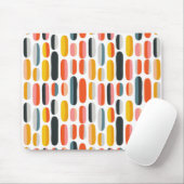 Mid Century Retro Geometric Abstract Pattern Mousepad (Mit Mouse)