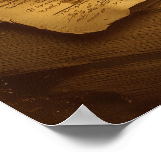 Mid-Century Retro Geometry Book – Timeless Knowled Poster (Ecke)