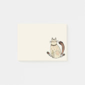 Mid Century Retro Kitty Cat Post-it Klebezettel (Vorderseite)