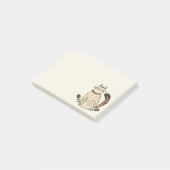 Mid Century Retro Kitty Cat Post-it Klebezettel (angewinkelt)