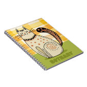Mid Century Retro Kitty Katze Custom Notizblock (Rechte Seite)