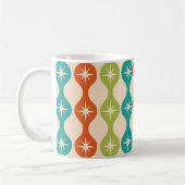 Mid Century Retro Starbursts on ogee pattern  Kaffeetasse (Links)