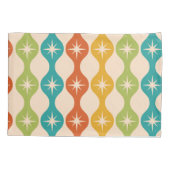 Mid Century Retro Starbursts on ogee pattern     Kissenbezug (Rückseite)