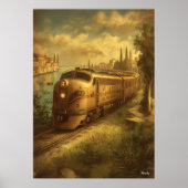 Mid-Century Retro Venice Train – Vintage European  Poster (Vorne)