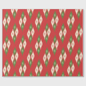 Mid Century Retro Vintage Weihnachtsschmuck Geschenkpapier (Flach)