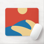 Mid Century Sahara Wüste, Mod Wall Art Mousepad (Mit Mouse)